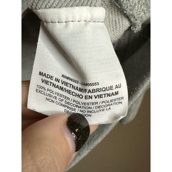 Nike Cowl Neck Drawstring Grey Black Long Sleeve Pullover Hoodie Size XS - Picture 5 of 5